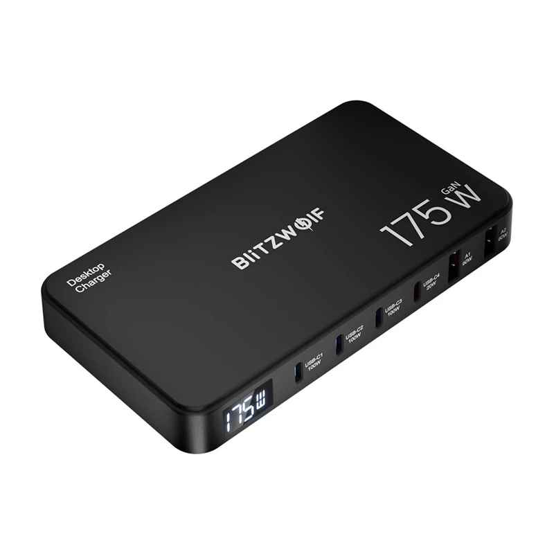Blitzwolf BW-S30 Estação de Carregamento 6-em-1 4xUSB-C + 2xUSB 175W