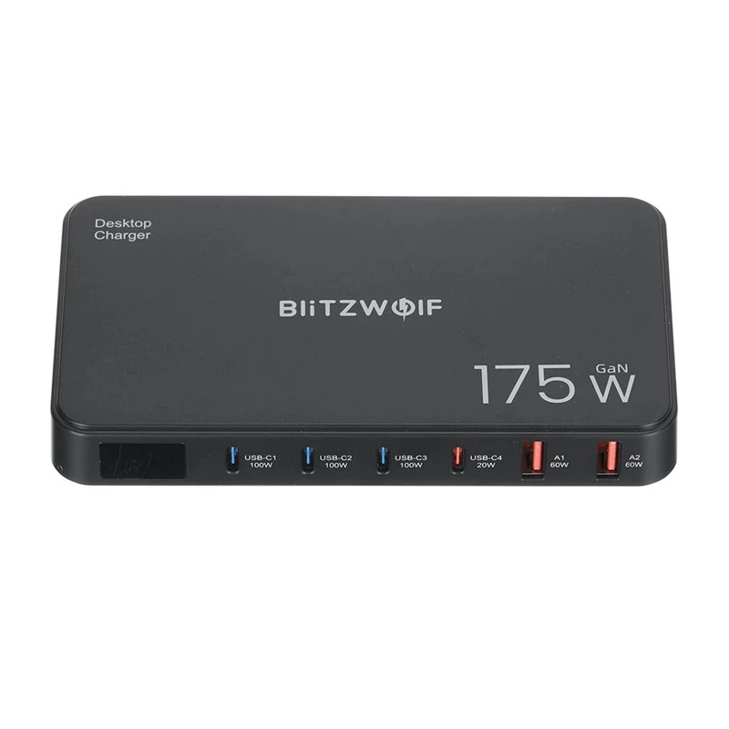 Blitzwolf BW-S30 Estação de Carregamento 6-em-1 4xUSB-C + 2xUSB 175W