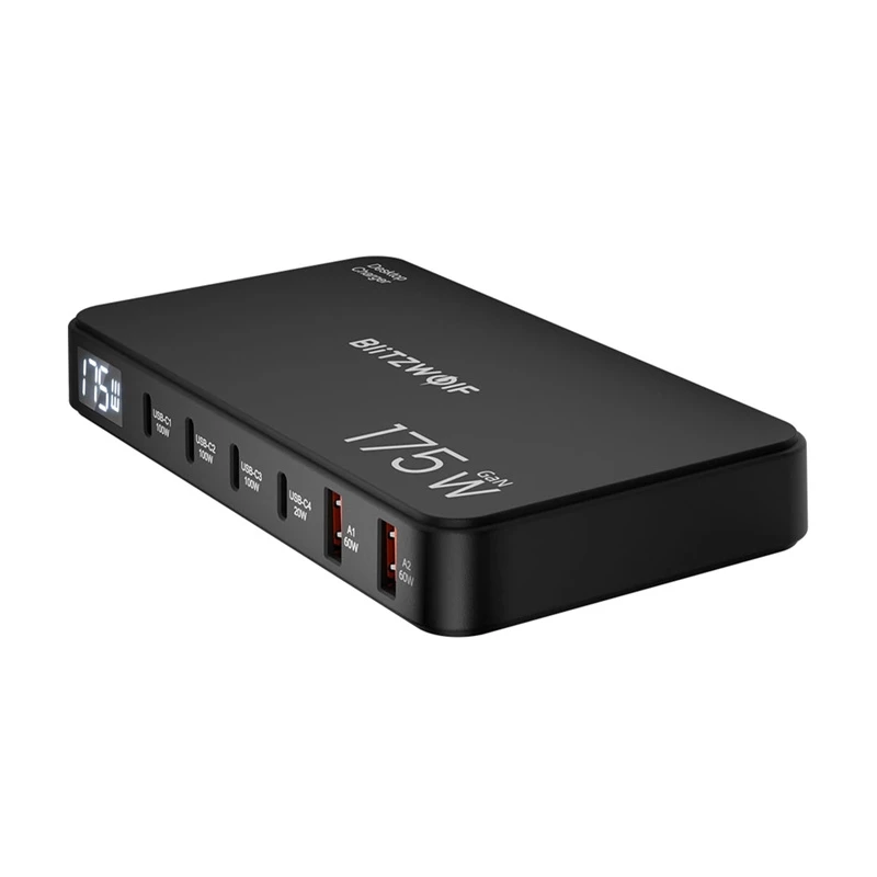 Blitzwolf BW-S30 Estação de Carregamento 6-em-1 4xUSB-C + 2xUSB 175W