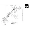 Blow HQ suporte de secretária para TV LCD 17-32" com articulação, 76-881