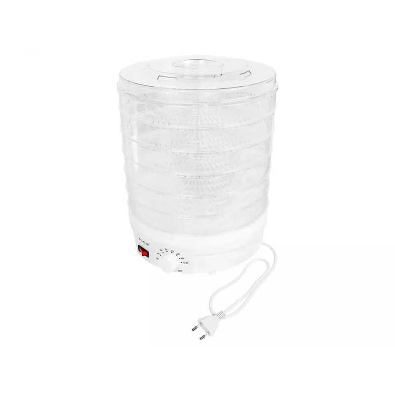 Desidratador de cogumelos, legumes e fruta BLO 500W FD-01 com 5 tabuleiros, temperatura ajustável 35-70°C