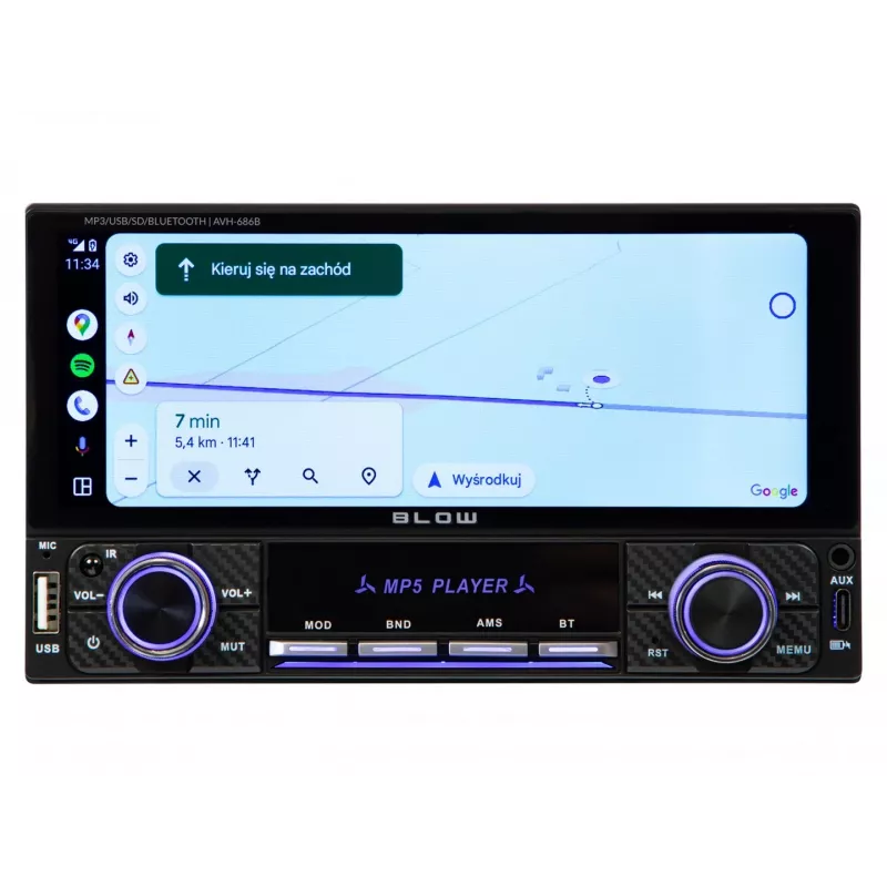 Autorrádio BLOW AVH-686B RDS MP3/USB/Micro SD/Bluetooth