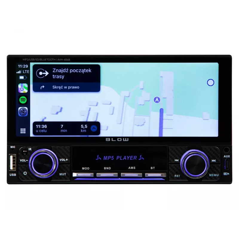 Autorrádio BLOW AVH-686B RDS MP3/USB/Micro SD/Bluetooth