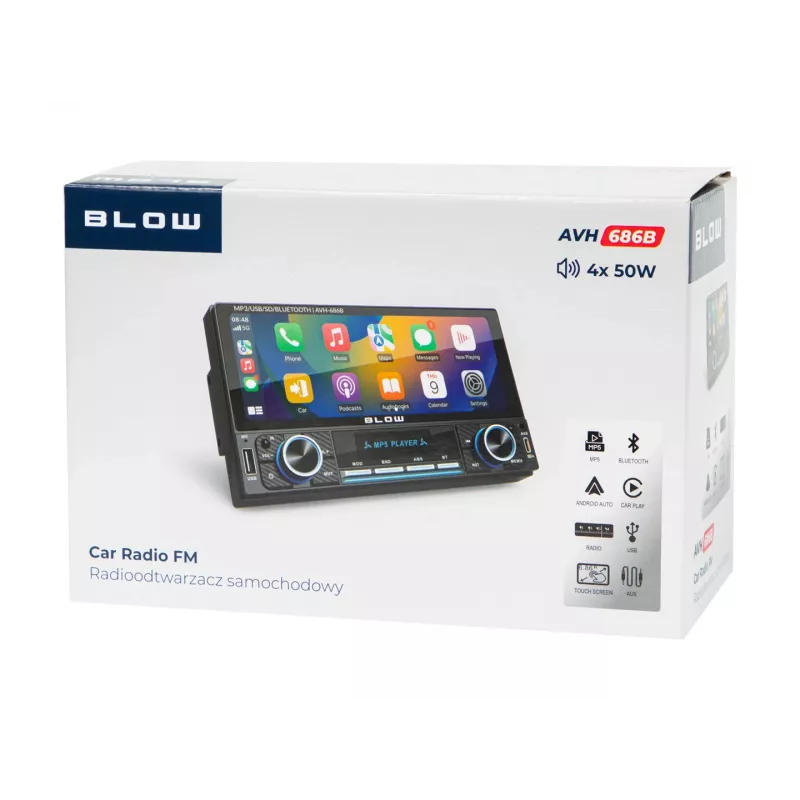 Autorrádio BLOW AVH-686B RDS MP3/USB/Micro SD/Bluetooth
