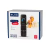 Telemóvel dobrável para seniores BLOW S24 preto com botão SOS, teclas grandes, dual-SIM, câmara, rádio FM, lanterna, base de carregamento