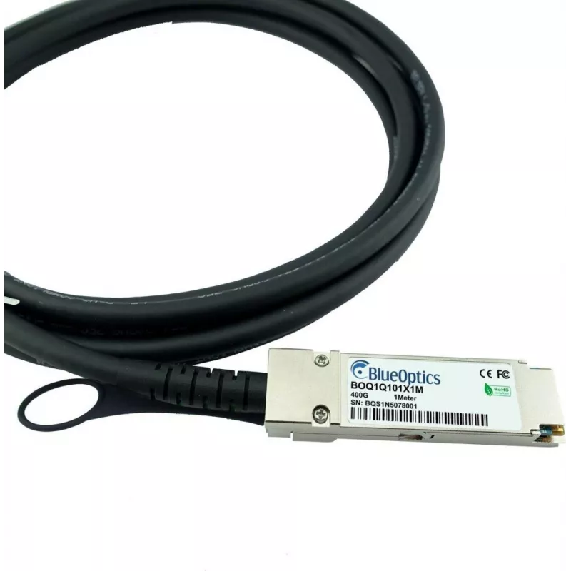 BLUELAN 400G QSFP112 cabo de cobre de ligação direta, 1m, compatível com Supermicro CBL-NTWK-0912-QSFP-1 CBL-NTWK-0912-QSFP-1-BL