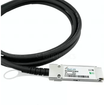 BLUELAN 40G-DACP-QSFP1M-BL Cabo Direct Attach Copper QSFP+ 40G compatível com Extreme Networks, 40GBASE-CR4, 1m, Twinax passivo, PVC
