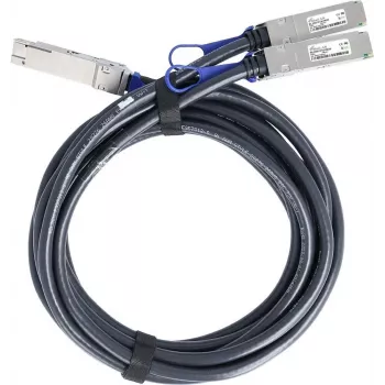 BlueLAN Compatível Juniper 720-128729 Cabo Direct Attach Breakout 400GBASE-CR8 QSFP-DD para 2x200GBASE-CR4 QSFP56 Passivo, 2m, AWG26