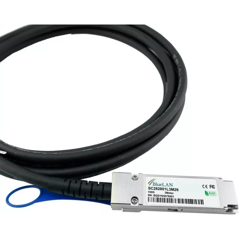 BlueOptics CBL-NTWK-0943-SQ28C10M-BL Cabo InfiniBand 10 m QSFP28 Laranja