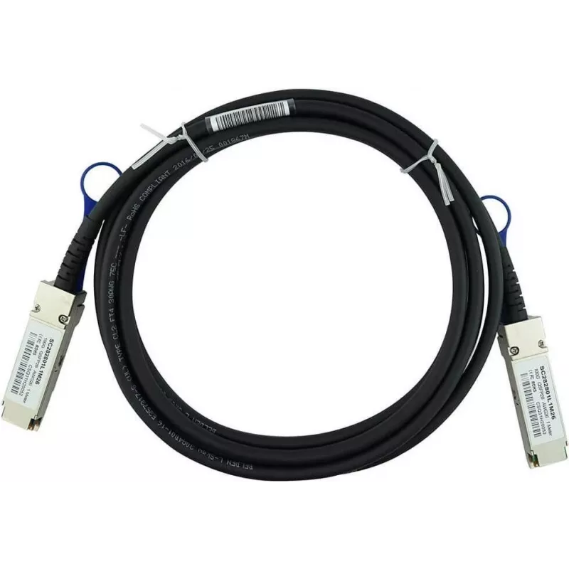 BLUEOPTICS Cabo Direct Attach BlueLAN QSFP28 compatível com Edge Core ET7402-DAC-3M, 100GBASE-CR4, InfiniBand EDR, 26AWG, 3 metros (ET7402-DAC-3M-BL)