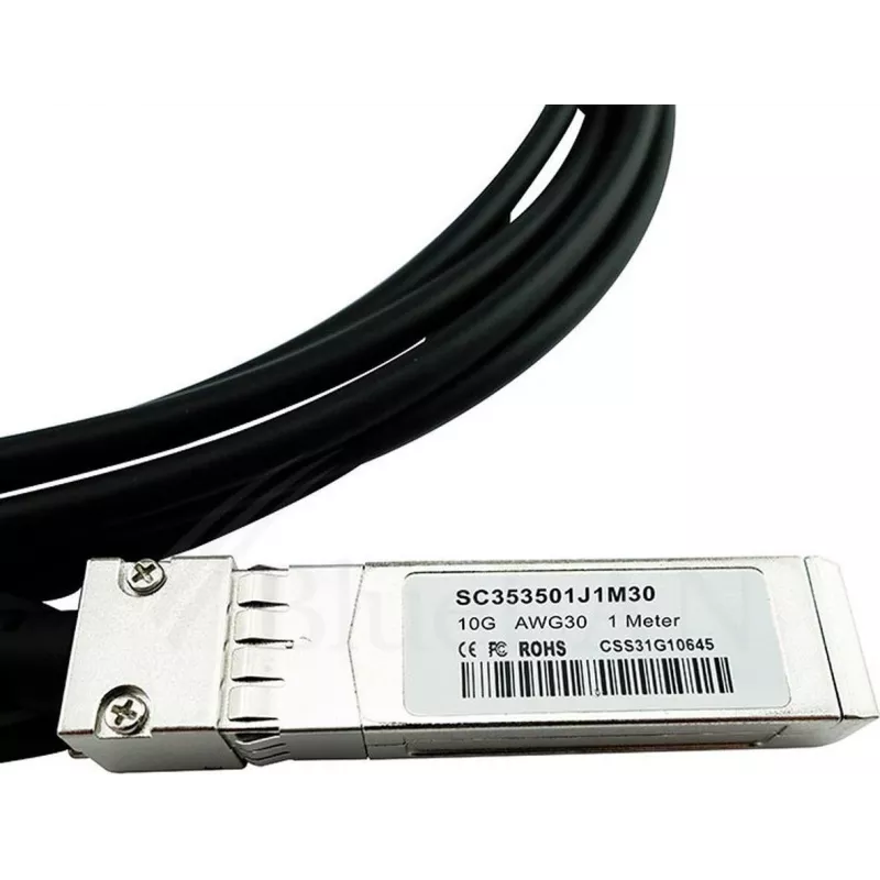 BLUEOPTICS Compatível Extreme Networks SFP-10G-CR-0.5M BlueLAN 10GBASE-CR Cabo Direct Attach SFP+ para SFP+ Passivo, 0,5 metros, AWG30 (SFP-10G-CR-0.5M-EN-BL)