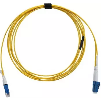 Cabo de patch de fibra ótica duplex BlueOptics CS-UPC para LC-UPC monomodo OS2 4m amarelo LSZH