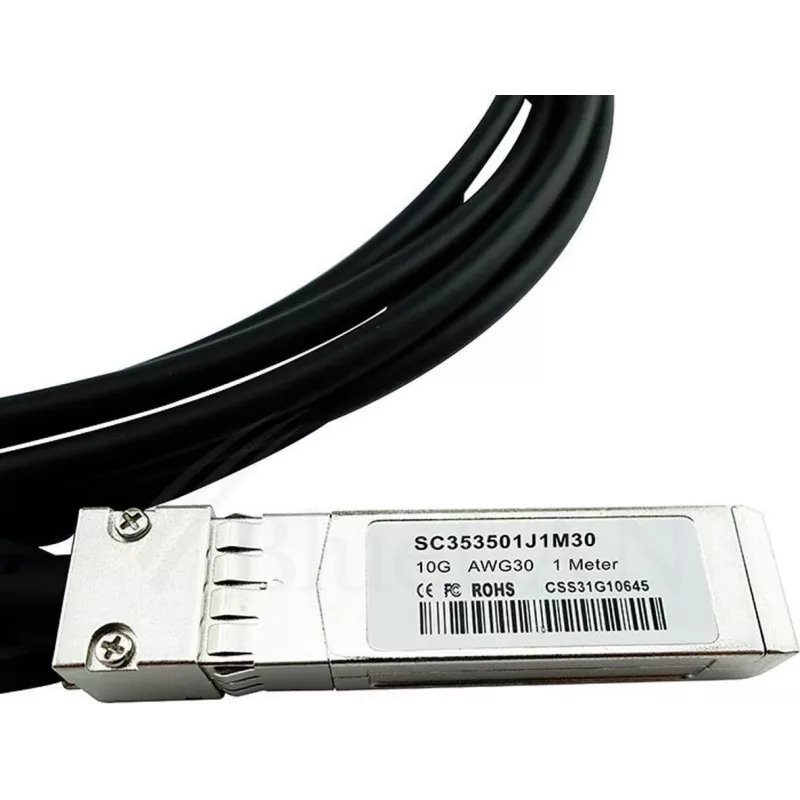 BlueOptics Emulex DAC-2M-EX compatível BlueLAN DAC SFP+ SC353501J2M30 Cabo InfiniBand SFP+ Preto (DAC-2M-EX-BL)