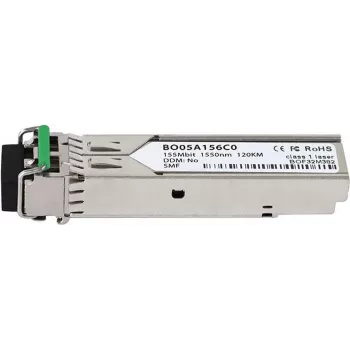 Transceptor SFP BlueOptics, LC-Duplex, 100BASE-ZX, fibra monomodo, 1550nm, 120KM, 0°C/+70°C (BO05A156C0-BO)