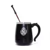 Caneca com colher de auto-mistura Harry Potter BlueSkyStudios 350 ml preta