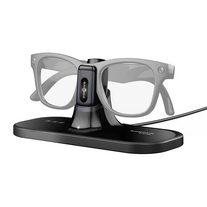 BoboVR CG2 estação de carregamento para headsets VR – dock magnético 3 em 1 com clipe de 350 mAh e estojo de viagem, preto