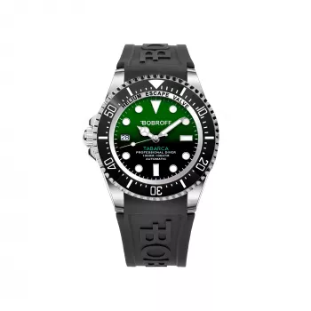 Bobroff BF0002i-BFSTN Relógio analógico de quartzo de homem 42mm preto aço inoxidável