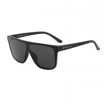 Bobroff BFG0032-S05P Óculos de sol homem – polarizados, armação preta, lentes cinzentas, 143 mm