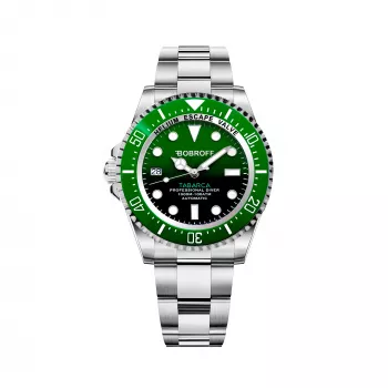 BOBROFF MAN BF0002ibv relógio analógico de quartzo 42mm mostrador preto bracelete de pele