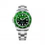BOBROFF MAN BF0002ibv relógio analógico de quartzo 42mm mostrador preto bracelete de pele