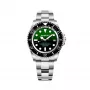 Relógio analógico de quartzo de homem BOBROFF BF0002J1 44mm mostrador preto bracelete de pele genuína