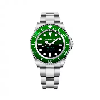 BOBROFF MAN BF0002J1bv Relógio de Quartzo Analógico 44mm Pele Preta