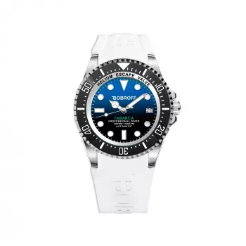 Relógio analógico de quartzo BOBROFF MAN BF0003-BFSTB 42mm Aço inoxidável Pele preto