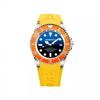 BOBROFF MAN BF0003bnBFSTA relógio analógico de quartzo 44mm caixa de aço inoxidável bracelete de pele castanha