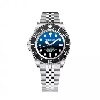 BOBROFF MAN BF0003iJ relógio analógico de quartzo 42mm pele preta