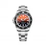 Relógio analógico de quartzo de homem BOBROFF MAN BF0004i 42mm mostrador preto bracelete de pele