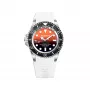 Relógio de quartzo analógico BOBROFF MAN BF0004i-BFSTB 42mm aço inoxidável mostrador preto bracelete prateada