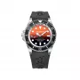 Relógio de quartzo analógico BOBROFF MAN BF0004i-BFSTN 42mm mostrador preto bracelete de couro