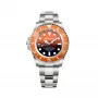 Relógio de homem BOBROFF MAN BF0004ibn 42mm quartzo analógico caixa de aço inoxidável bracelete de couro castanho