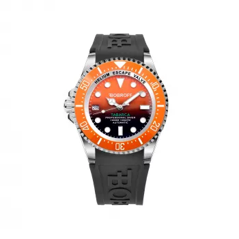 BOBROFF MAN BF0004ibnBFS relógio analógico de quartzo 42mm aço inoxidável mostrador preto bracelete de pele genuína