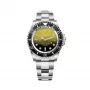 Relógio analógico de quartzo de homem BOBROFF BF0008 44mm aço inoxidável mostrador preto bracelete de pele