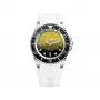 BOBROFF MAN BF0008-BFSTB Relógio de quartzo analógico 44 mm aço inoxidável couro preto