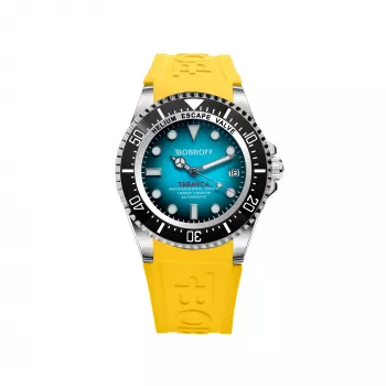 Relógio de quartzo analógico BOBROFF MAN BF0009-BFSTA 44mm aço inoxidável prateado