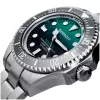 BOBROFF MAN BF002 Relógio de pulso analógico de quartzo 44mm bracelete de pele preta