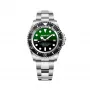 BOBROFF MAN BF002 Relógio de pulso analógico de quartzo 44mm bracelete de pele preta