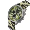 Relógio de homem BOBROFF BF0020 analógico de quartzo 42mm aço inoxidável pele preta