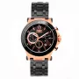 BOBROFF MAN BF1001M15M 44mm relógio analógico de quartzo com mostrador preto e bracelete de pele genuína