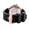 Relógio analógico de quartzo BOBROFF MAN BF1002M15 43 mm mostrador preto bracelete em pele