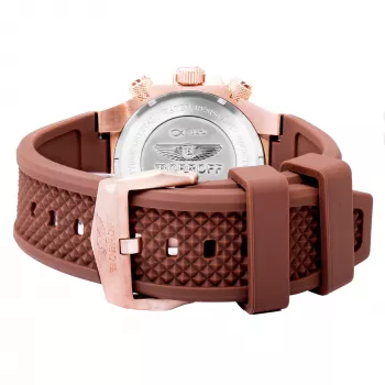 BOBROFF MAN BF1002M65 43mm relógio de homem analógico de quartzo mostrador preto caixa de aço inoxidável em tom prateado bracelete de pele preta