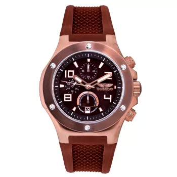 BOBROFF MAN BF1002M65 43mm relógio de homem analógico de quartzo mostrador preto caixa de aço inoxidável em tom prateado bracelete de pele preta