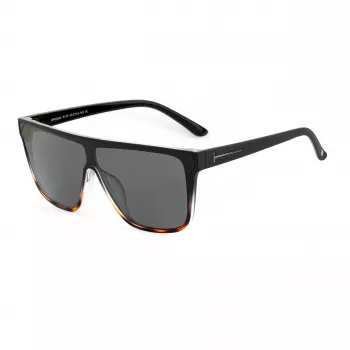 BOBROFF Óculos de sol de homem BFG0032-G11P, retangulares, polarizados - preto/cinzento