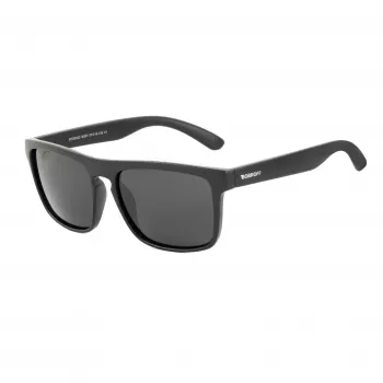 BOBROFF Óculos de Sol Retangulares Polarizados de Homem BFG0033-S05P - Armação Preta, Lentes Cinzentas, 57-18-138 mm