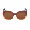Óculos de sol de mulher BOBROFF BFG0001-C4P - armação retangular de plástico, lentes de policarbonato cinzentas UV400, 54/20/149 mm