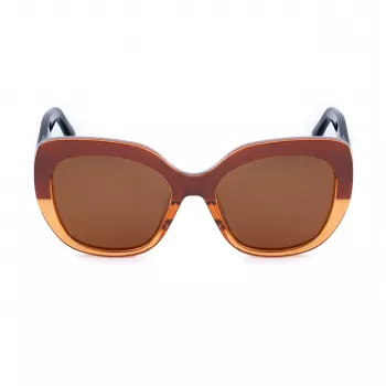 Óculos de sol de mulher BOBROFF BFG0001-C4P - armação retangular de plástico, lentes de policarbonato cinzentas UV400, 54/20/149 mm