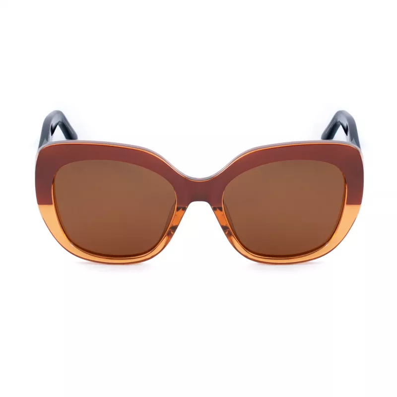 Óculos de sol de mulher BOBROFF BFG0001-C4P - armação retangular de plástico, lentes de policarbonato cinzentas UV400, 54/20/149 mm