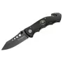 Boker Magnum USN Seals Faca 01MB856 Faca tática de lâmina fixa, aço inoxidável 440A Clip Point com fio combinado, cabo G-10, bainha Kydex, preto
